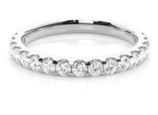 18K White Gold Ring Wedding Bands lina test d