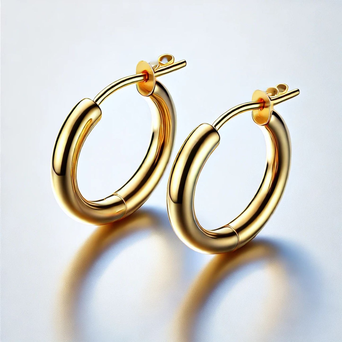 Solid Gold Hoop Earrings