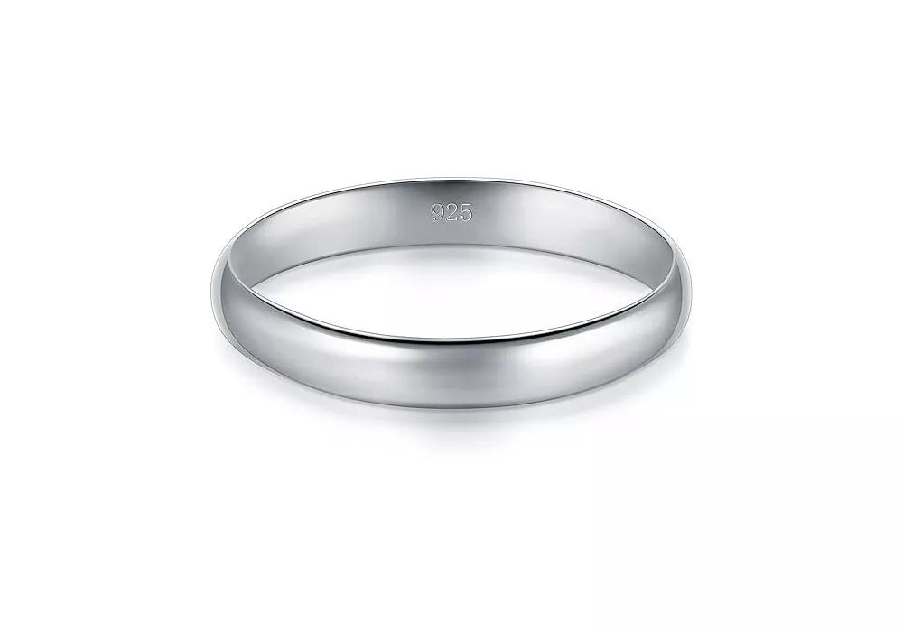 925 Sterling Silver 3MM Classic Wedding Band Ring For Men & Women Sizes 4-10