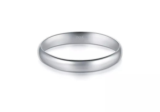 925 Sterling Silver 3MM Classic Wedding Band Ring For Men & Women Sizes 4-10