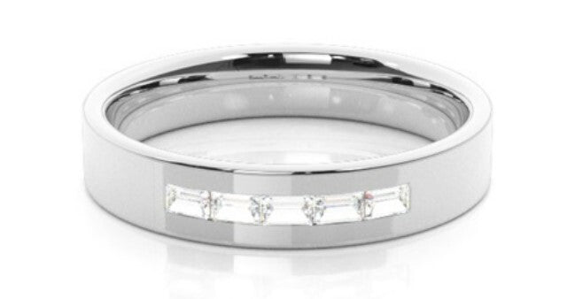18K White Gold Ring Wedding Bands lina test d