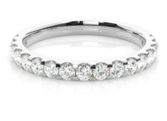 18K White Gold Ring Wedding Bands lina test d