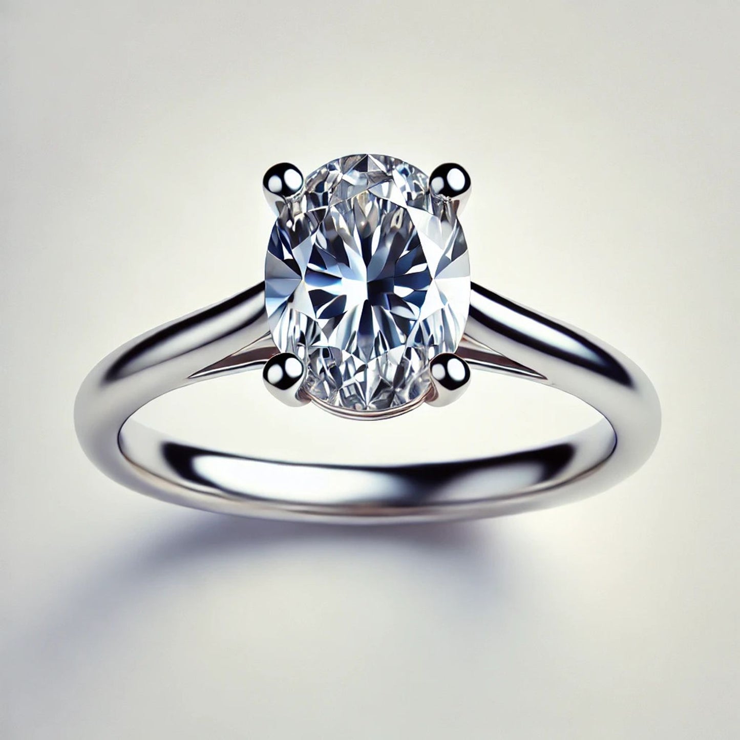 14K Gold Oval Gemstone Classic Solitaire Ring