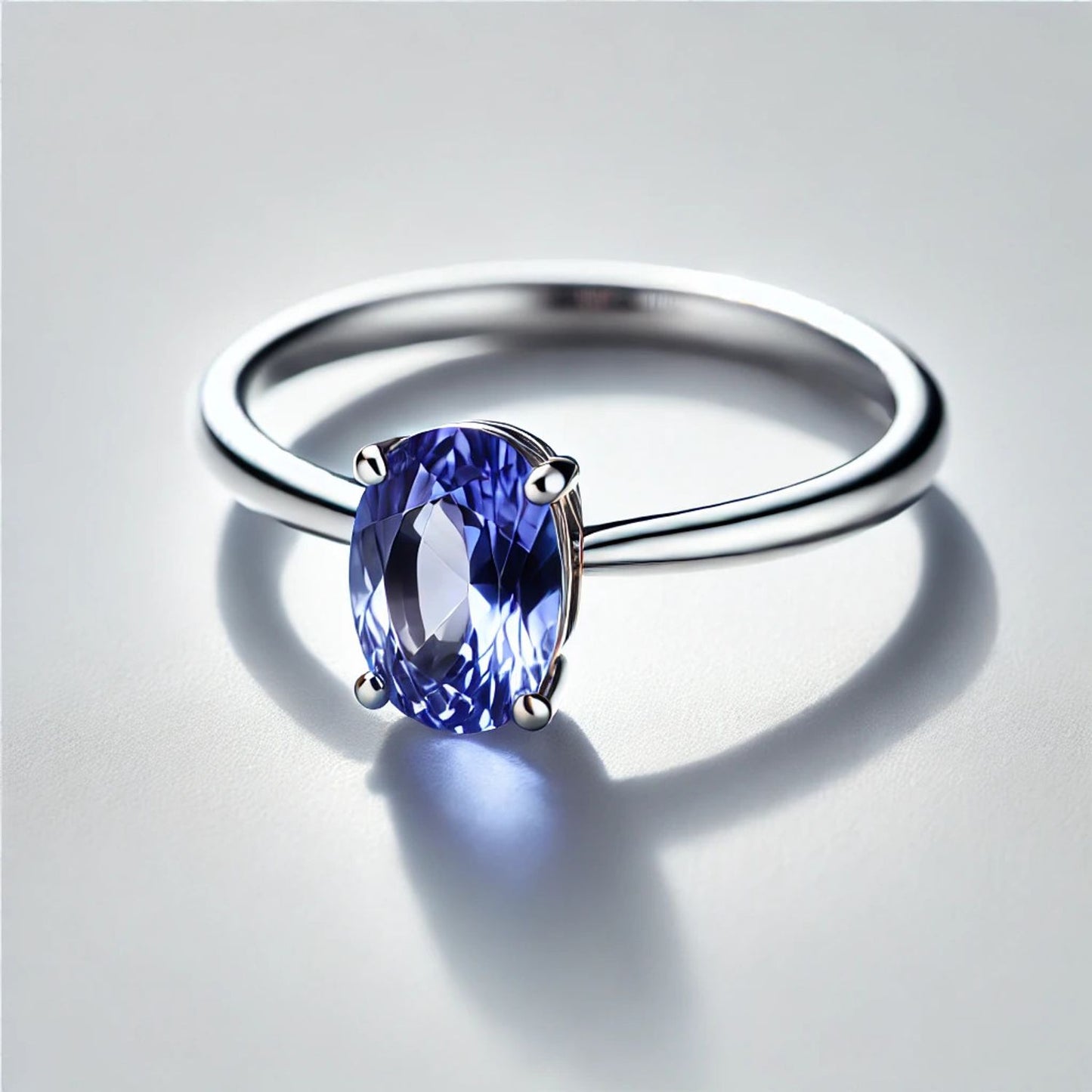 14K Gold Oval Gemstone Classic Solitaire Ring