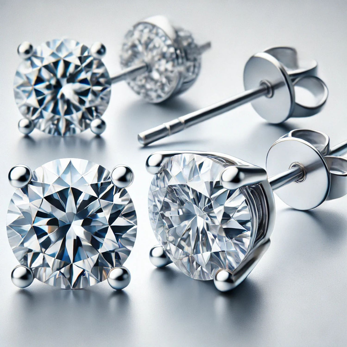 Classic Natural Diamond Stud Earrings