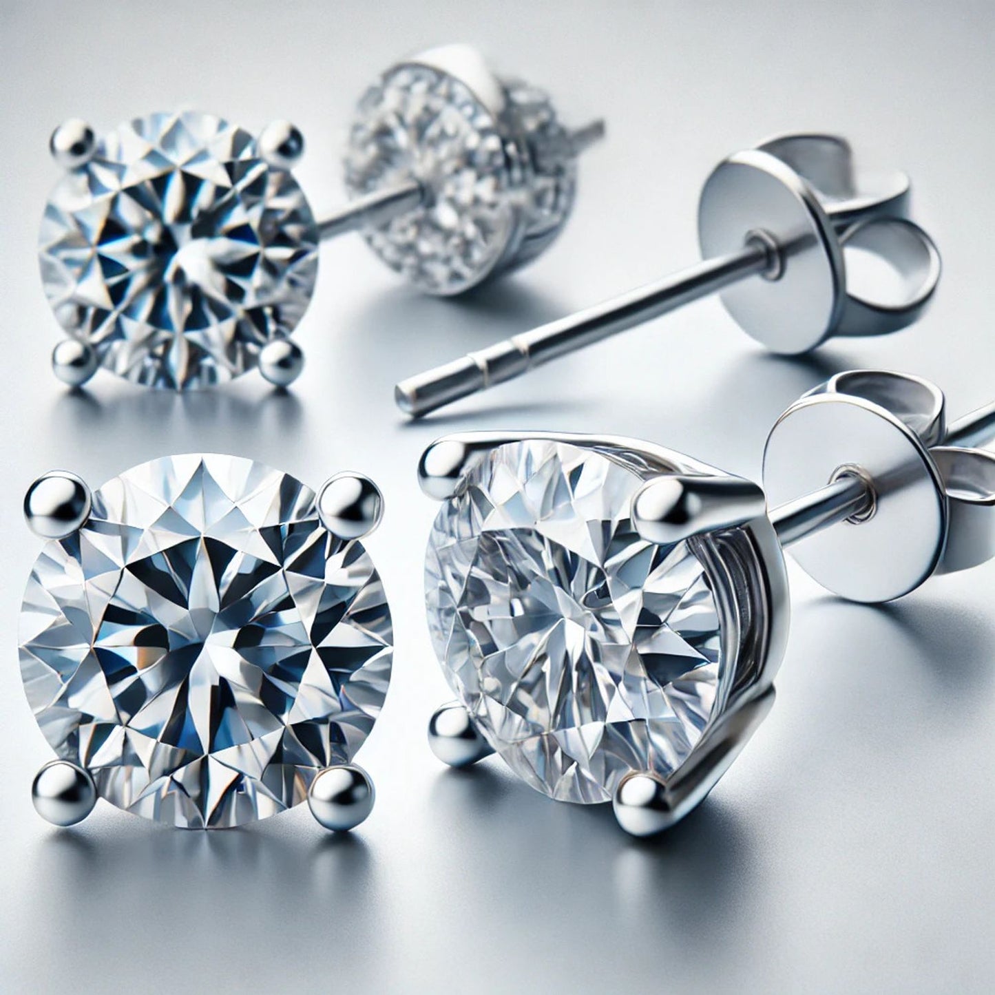 Classic Natural Diamond Stud Earrings