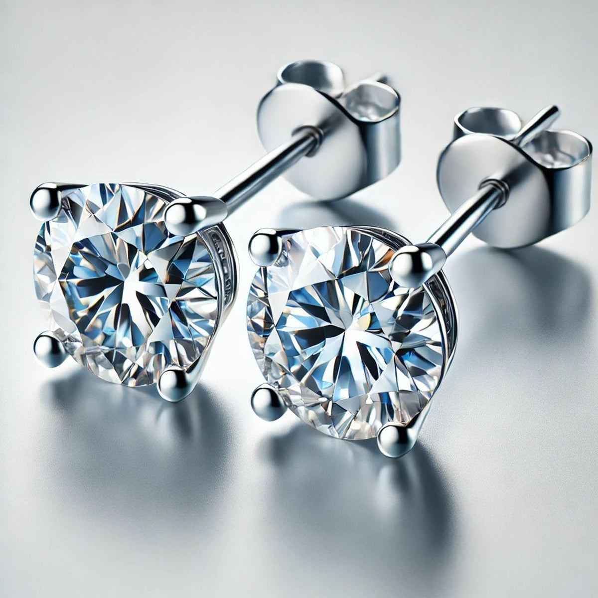 Classic Natural Diamond Stud Earrings