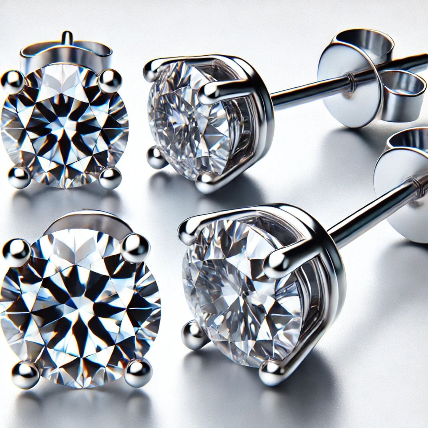 Classic Natural Diamond Stud Earrings