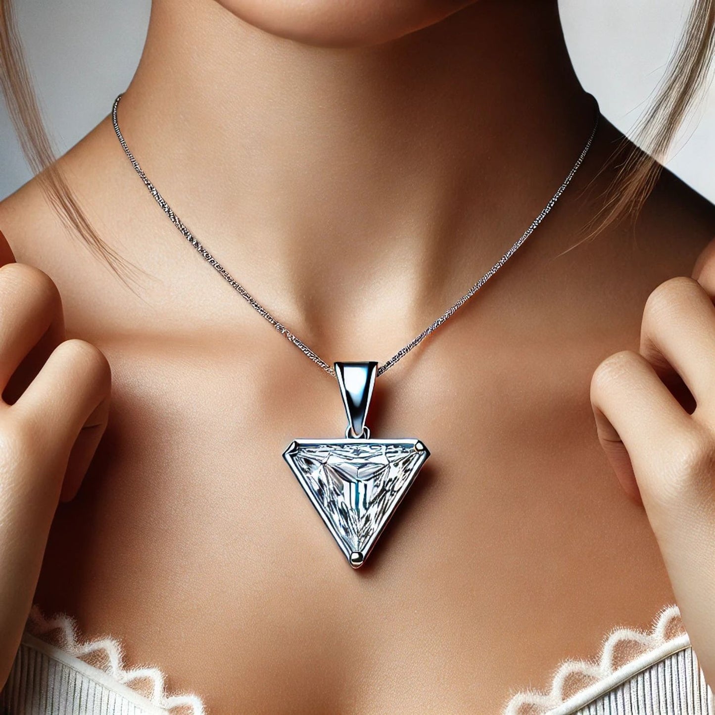 Round Natutal or Lab Grown Diamond Pendant