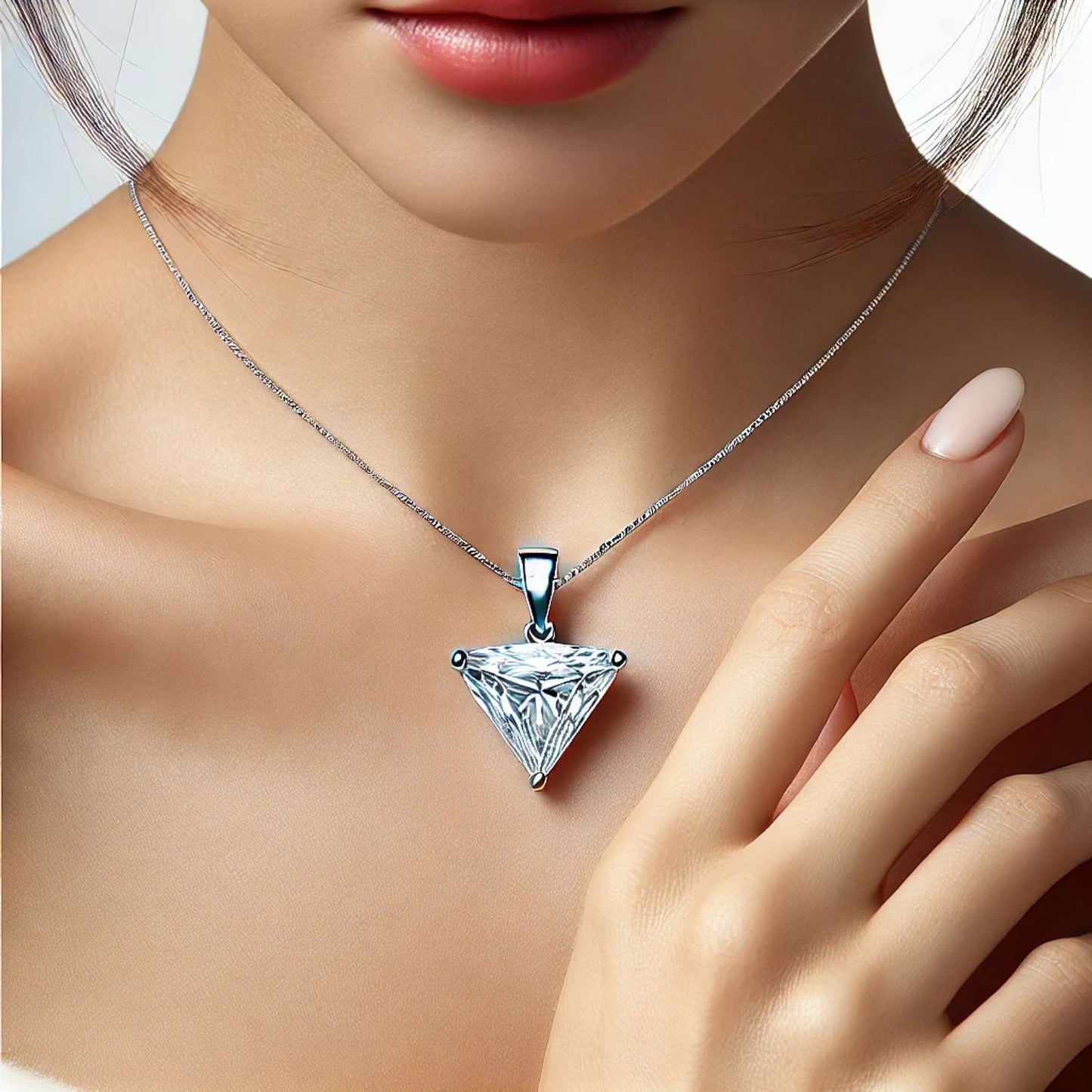 Round Natutal or Lab Grown Diamond Pendant