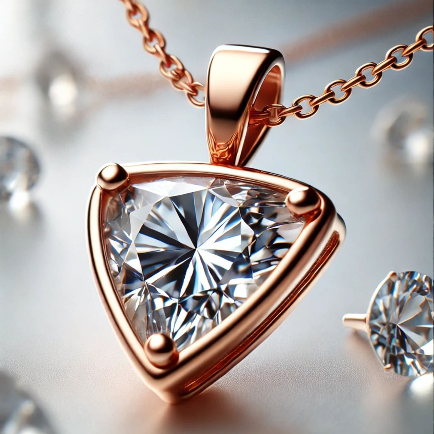 Round Natutal or Lab Grown Diamond Pendant