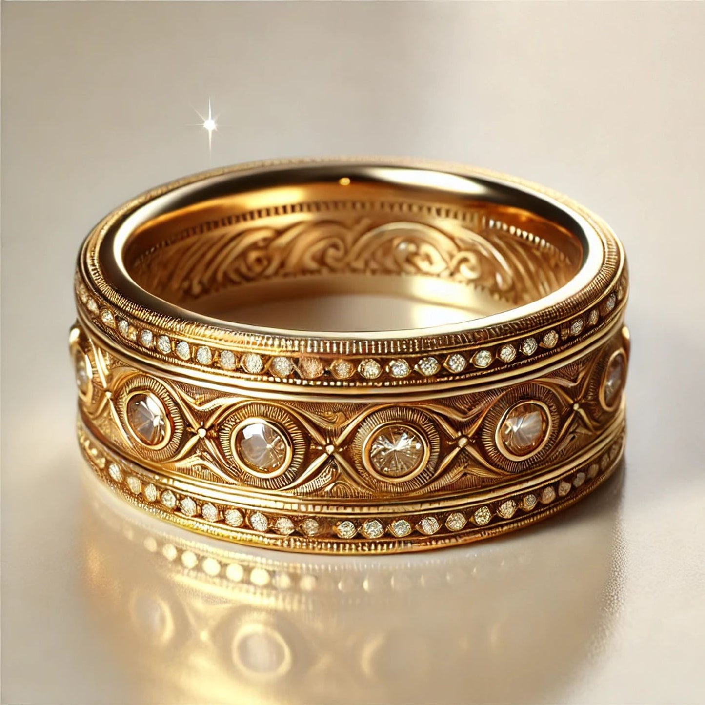 Any Metal Round Diamond Eternity Band Ring