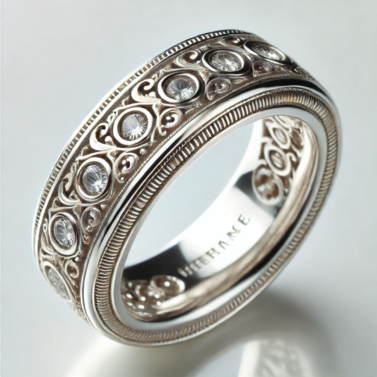 Any Metal Round Diamond Eternity Band Ring