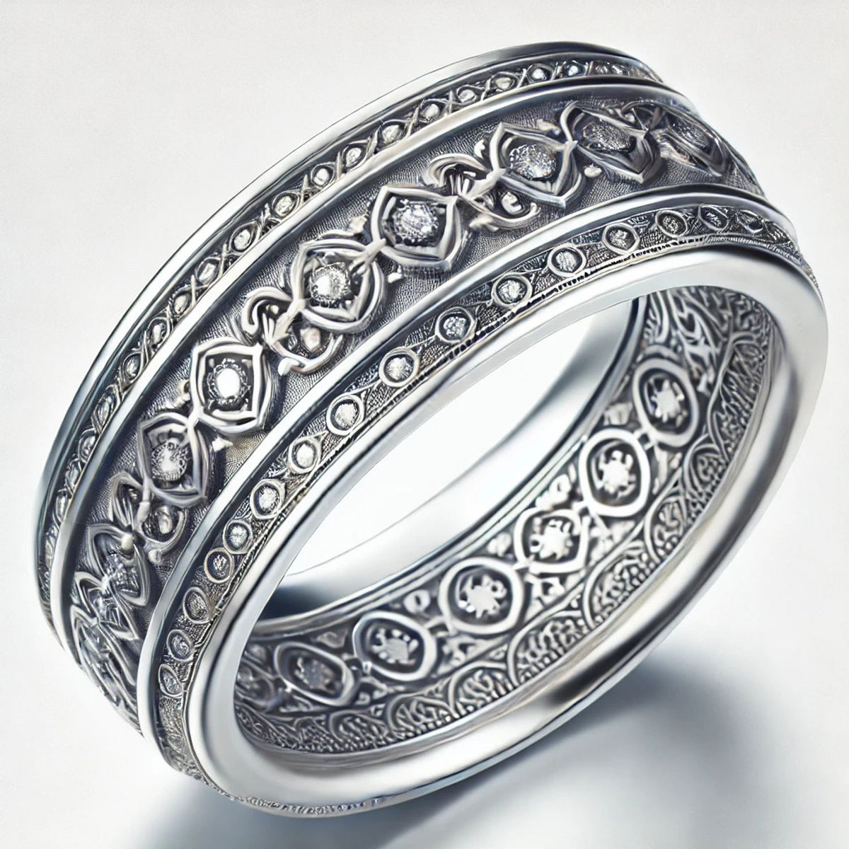 Any Metal Round Diamond Eternity Band Ring