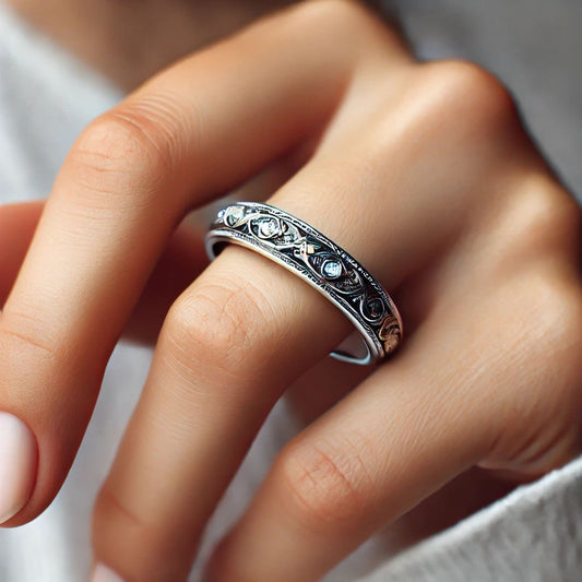 Any Metal Round Diamond Eternity Band Ring