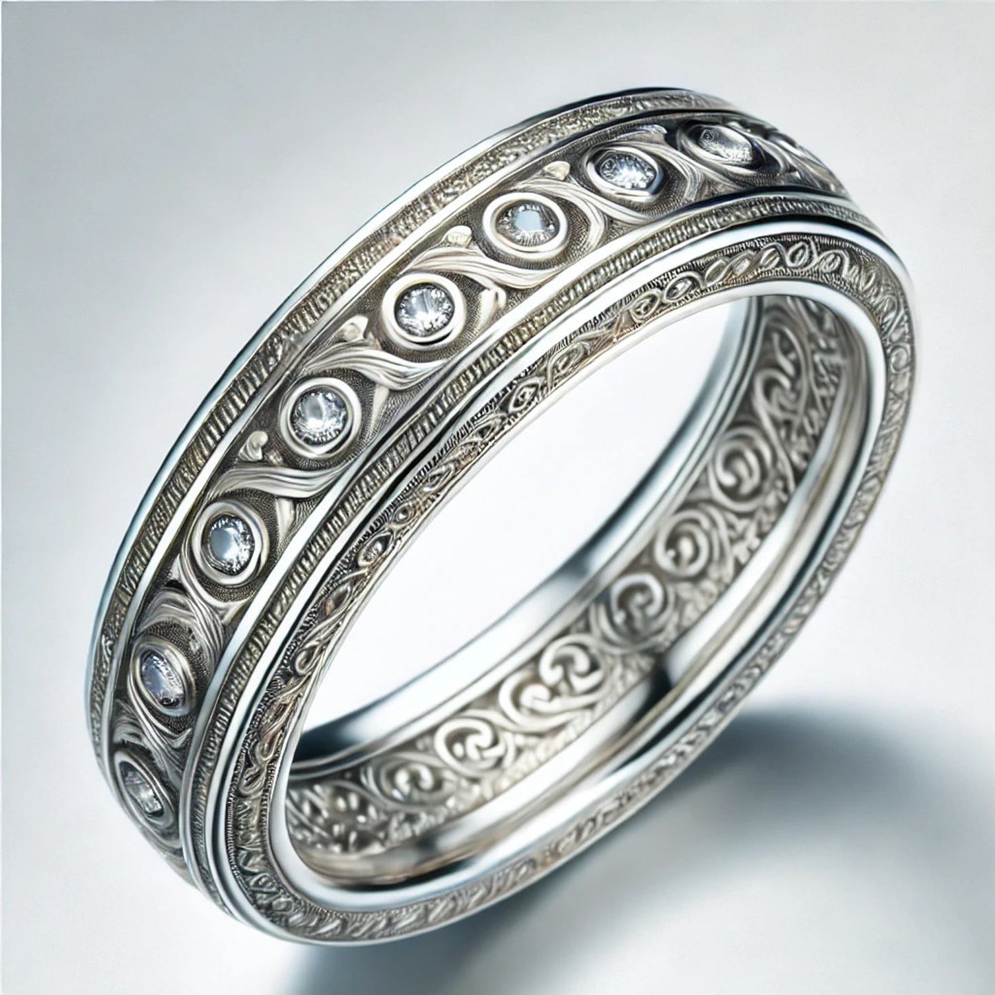 Any Metal Round Diamond Eternity Band Ring