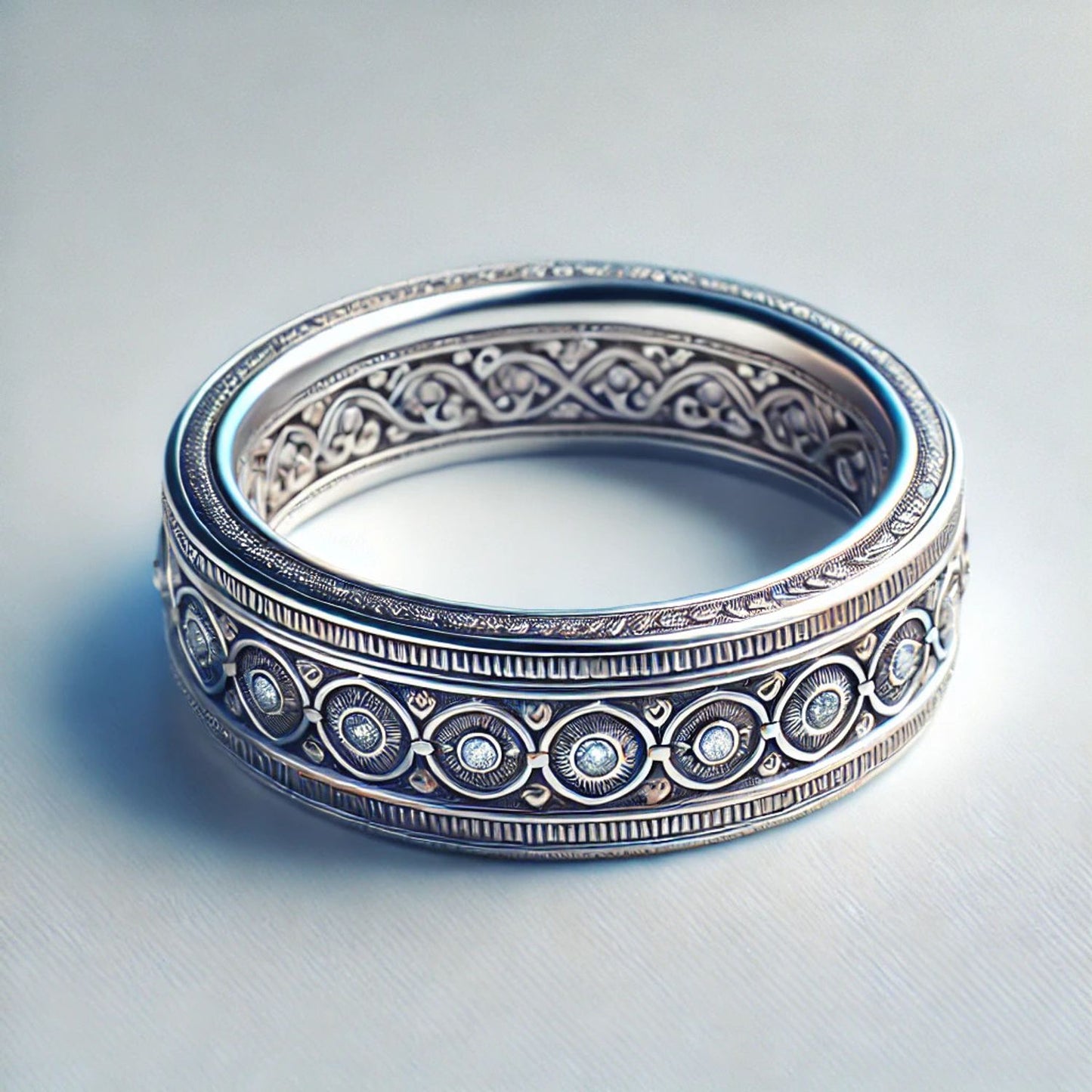 Any Metal Round Diamond Eternity Band Ring