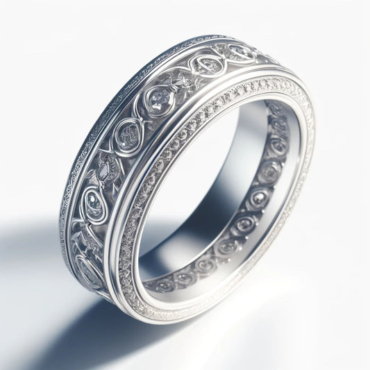 Any Metal Round Diamond Eternity Band Ring