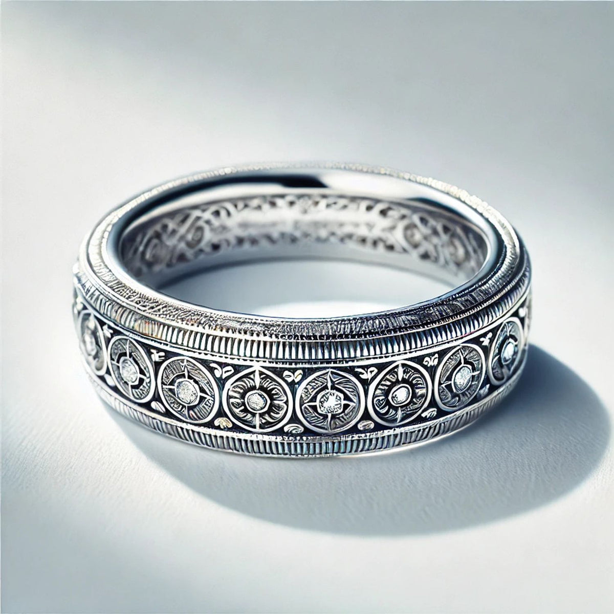 Any Metal Round Diamond Eternity Band Ring