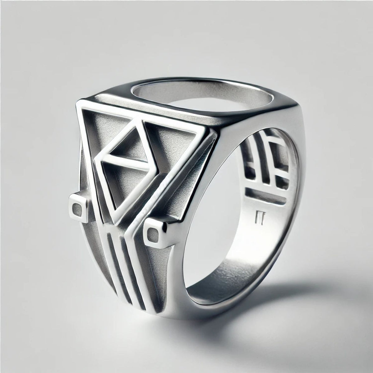 Silver or Gold Abstract Artistic Vintage Band Ring