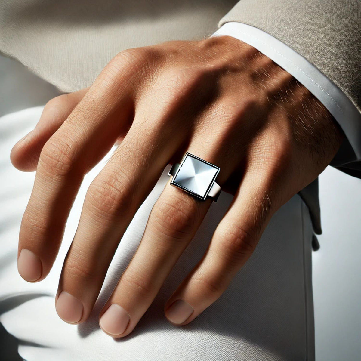 Silver or Gold Classic Signet Men Ring