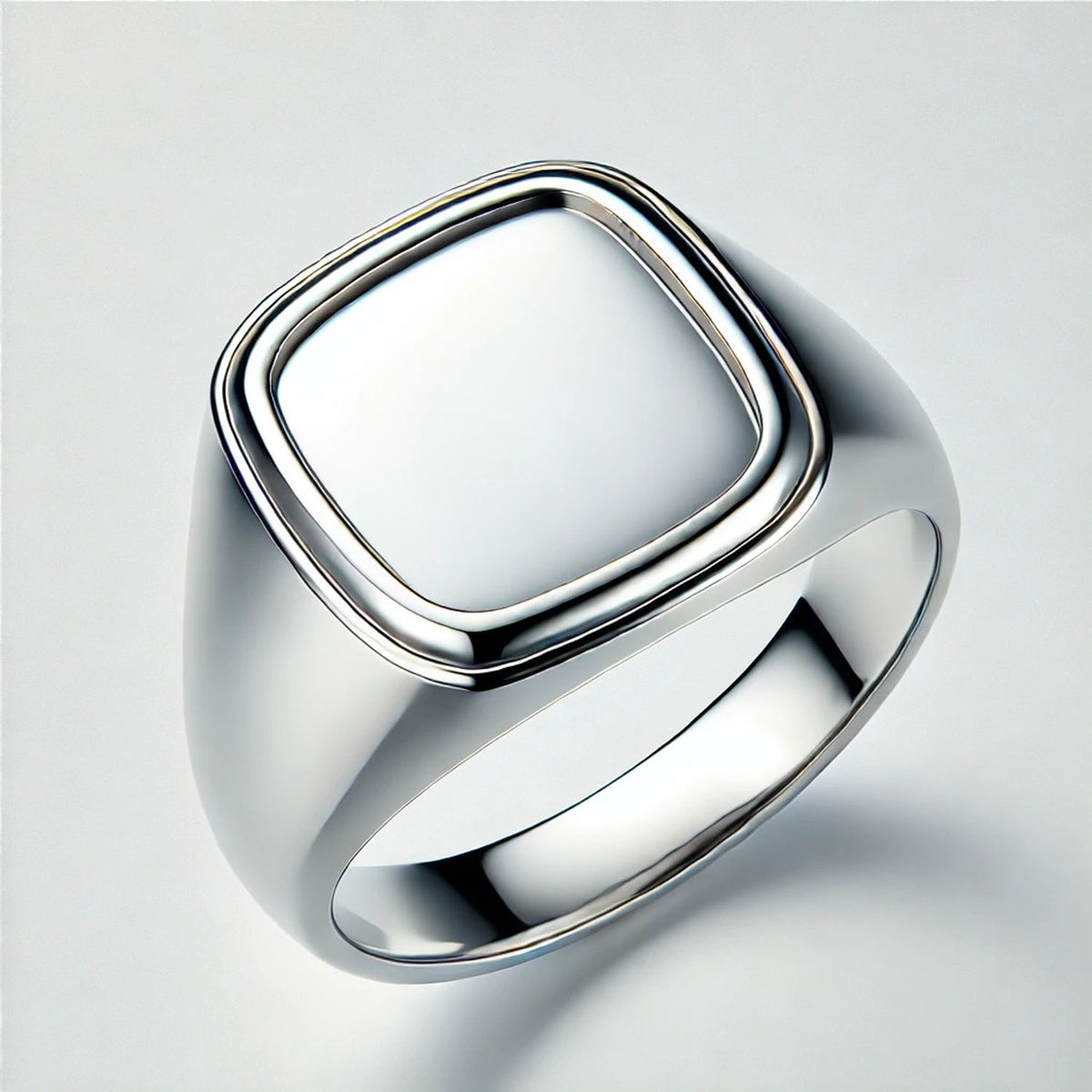 Silver or Gold Classic Signet Men Ring