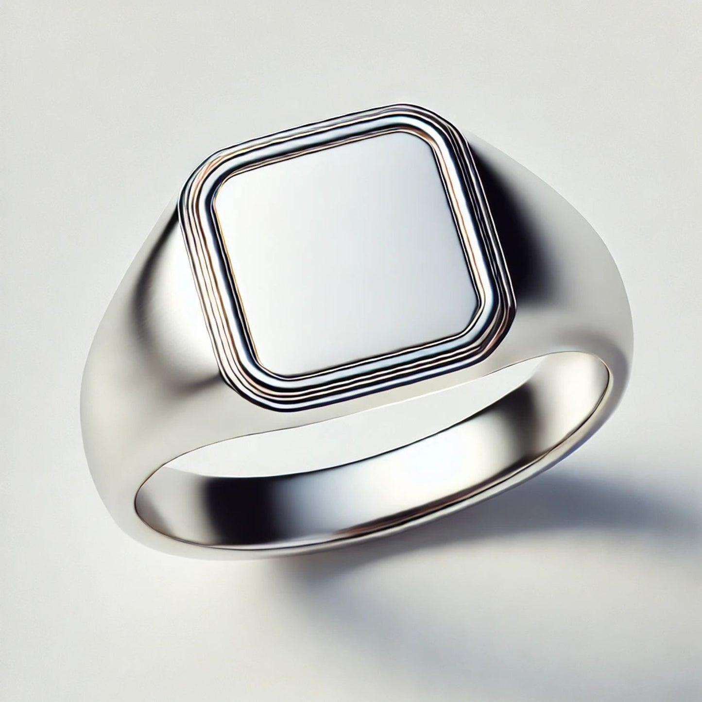 Silver or Gold Classic Signet Men Ring