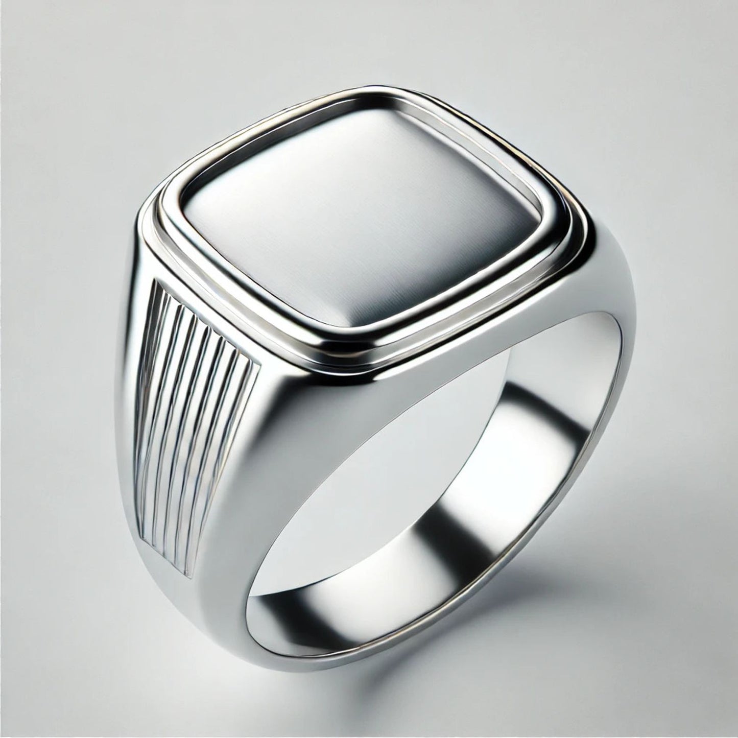 Silver or Gold Classic Signet Men Ring