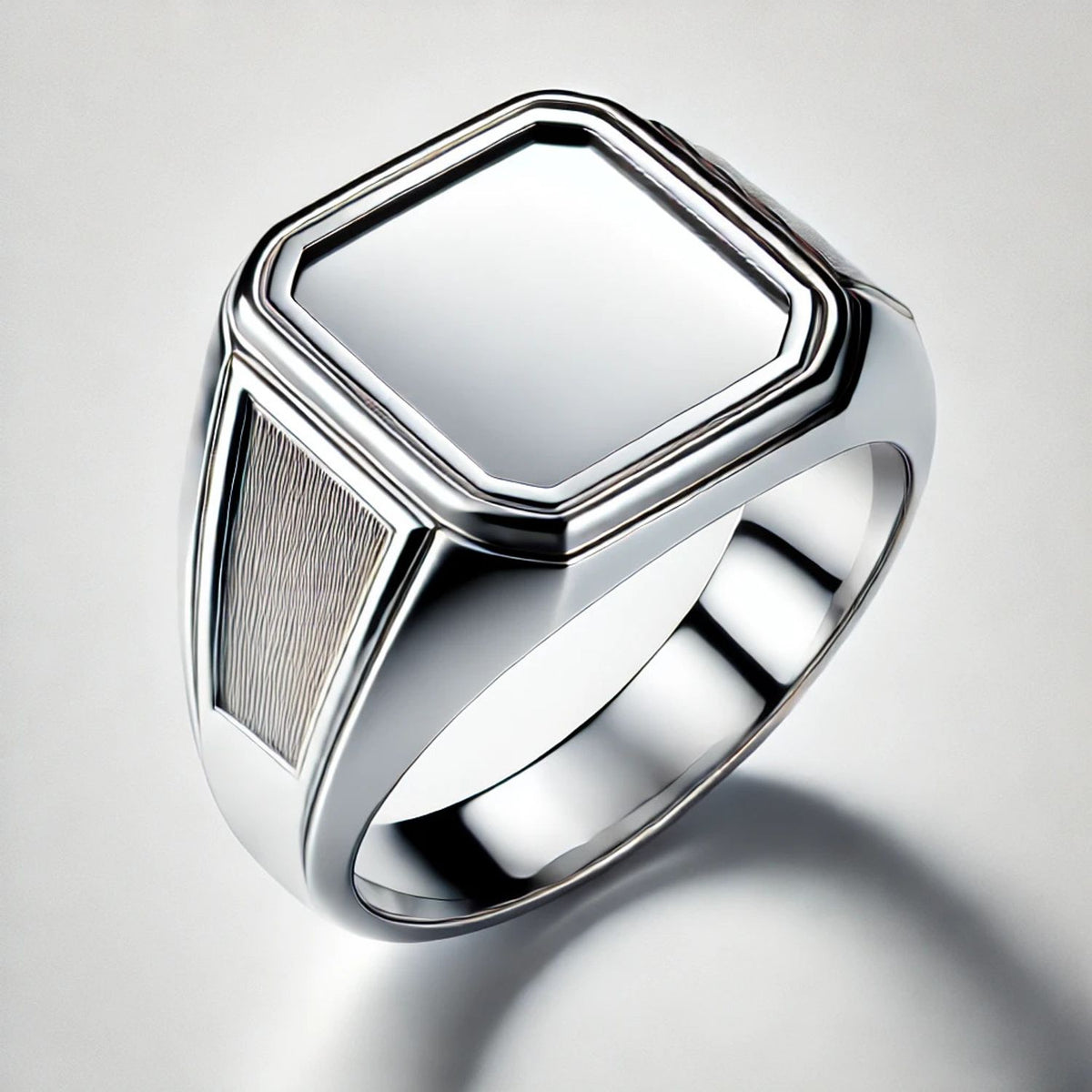 Silver or Gold Classic Signet Men Ring