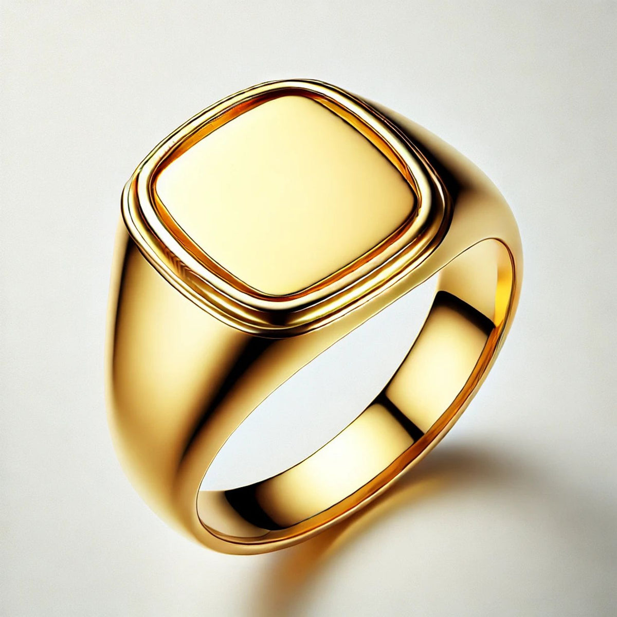 Silver or Gold Classic Signet Men Ring