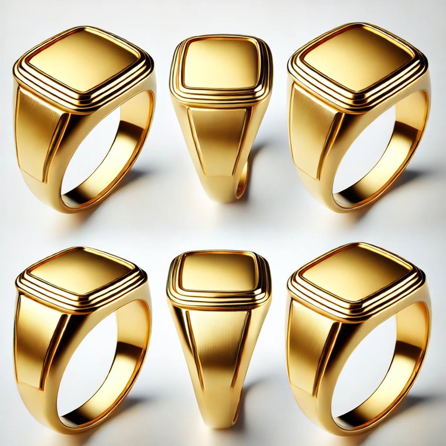 Silver or Gold Classic Signet Men Ring