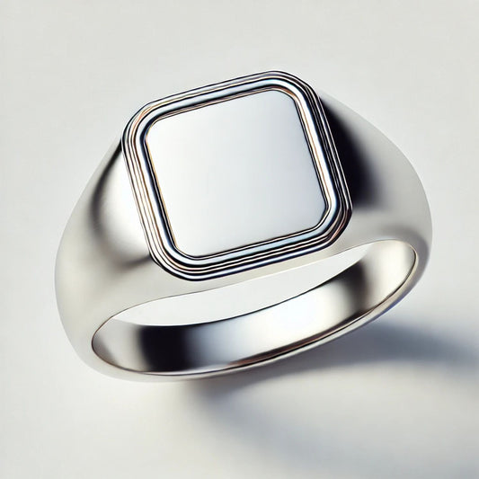 Silver or Gold Classic Signet Men Ring
