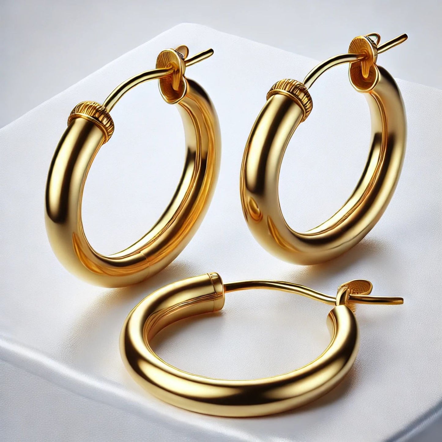 Solid Gold Hoop Earrings