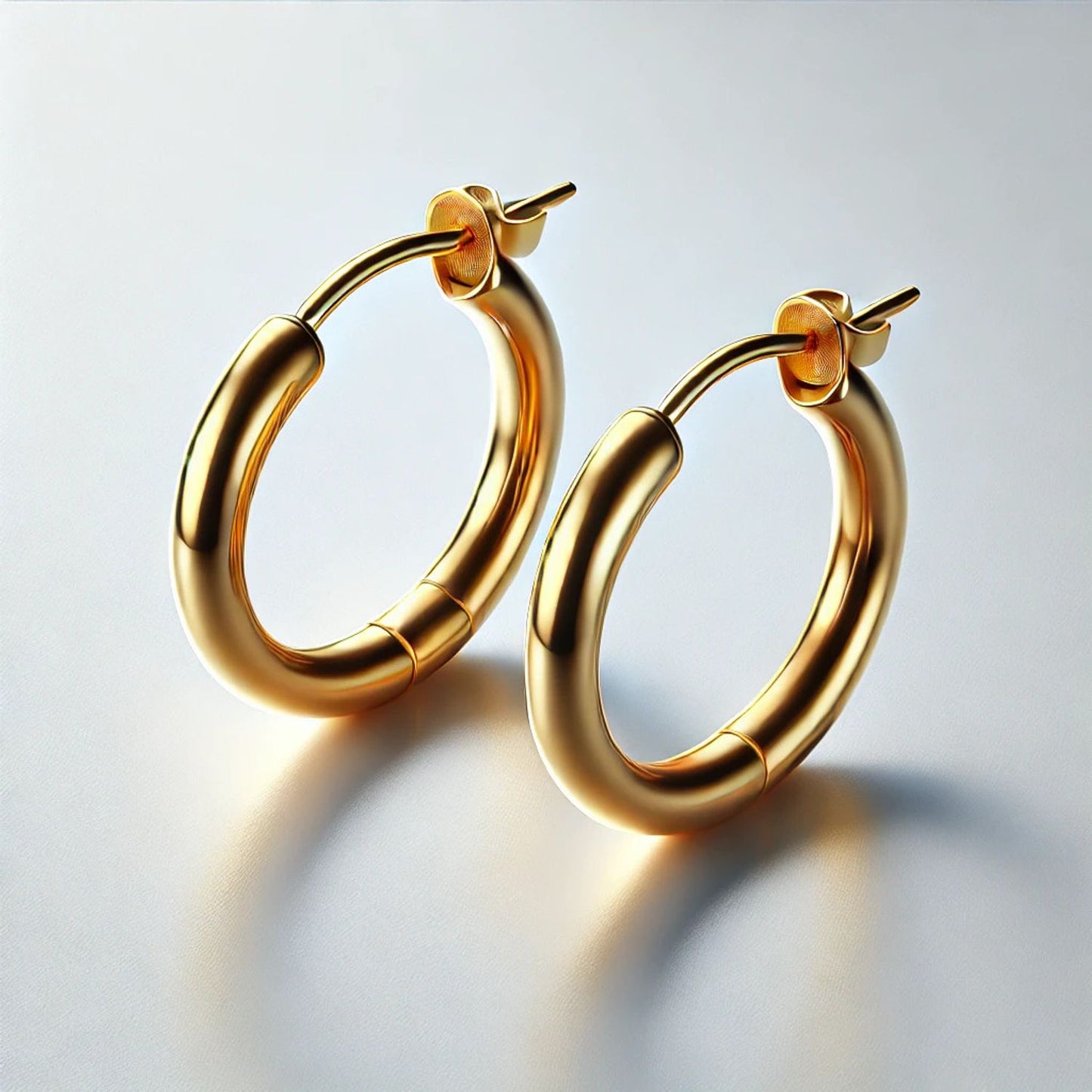 Solid Gold Hoop Earrings