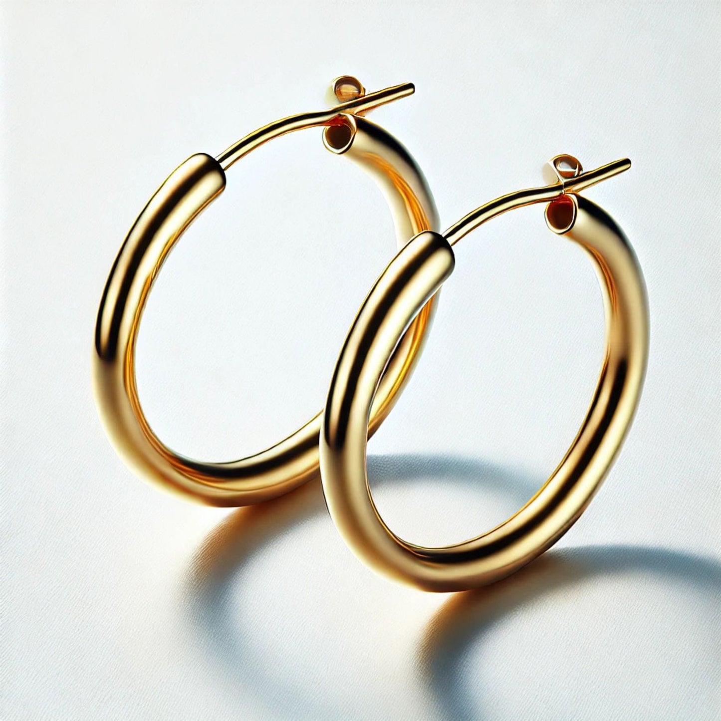Solid Gold Hoop Earrings