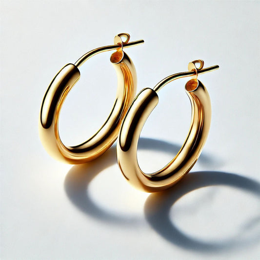 Solid Gold Hoop Earrings