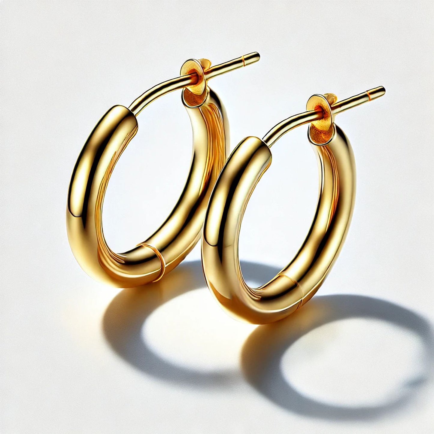 Solid Gold Hoop Earrings