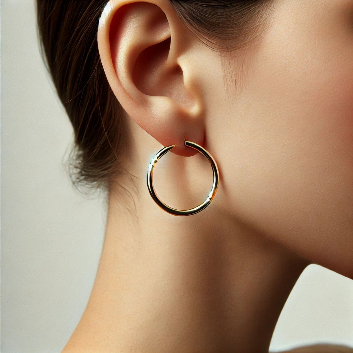 Solid Gold Hoop Earrings