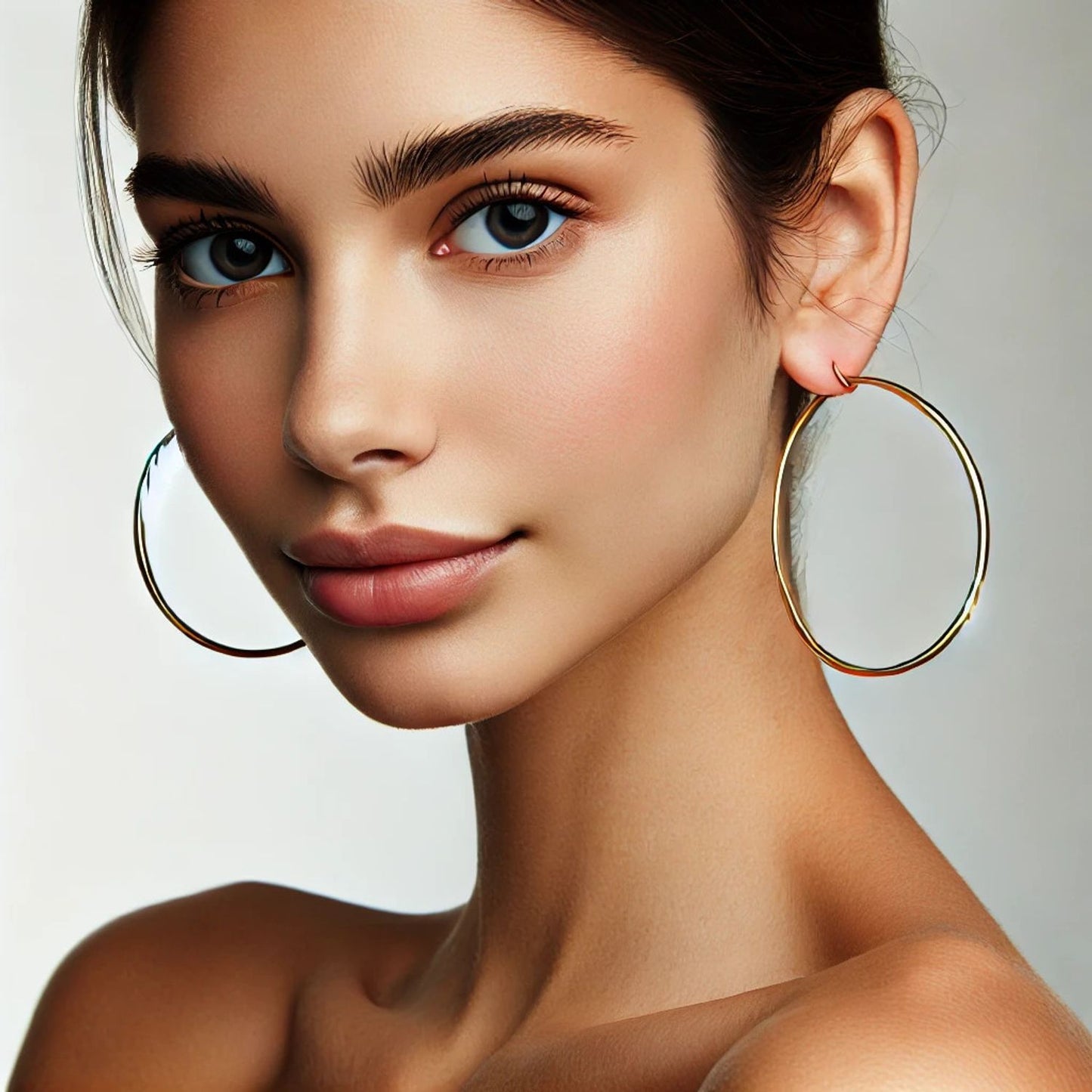 Solid Gold Hoop Earrings