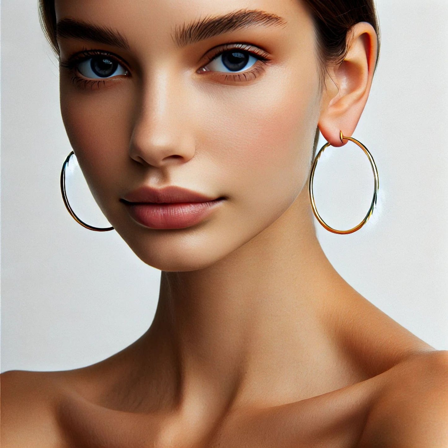 Solid Gold Hoop Earrings