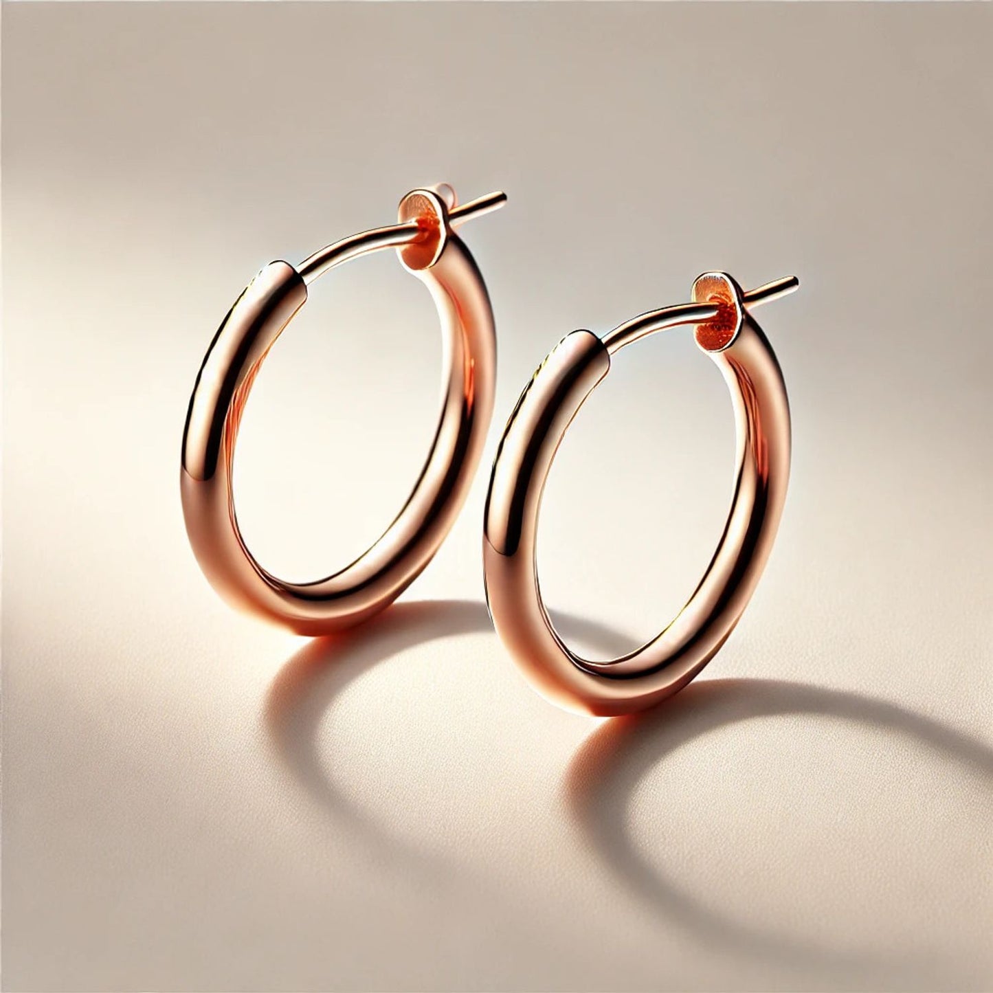 Solid Gold Hoop Earrings