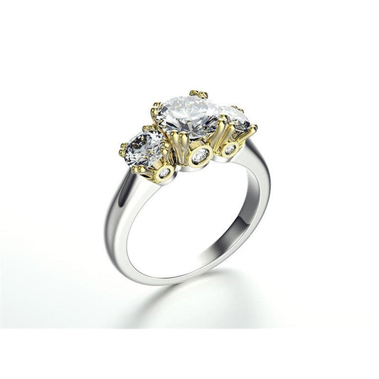 10K Yellow Gold Luxury Designer Ring - 2.90 ct