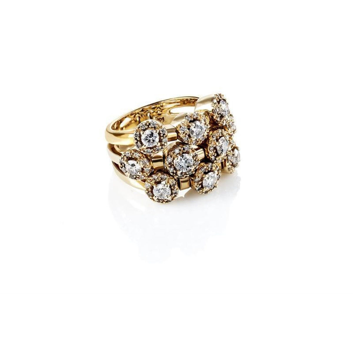 14K Yellow Gold Luxury Designer Ring - 2.65 ct