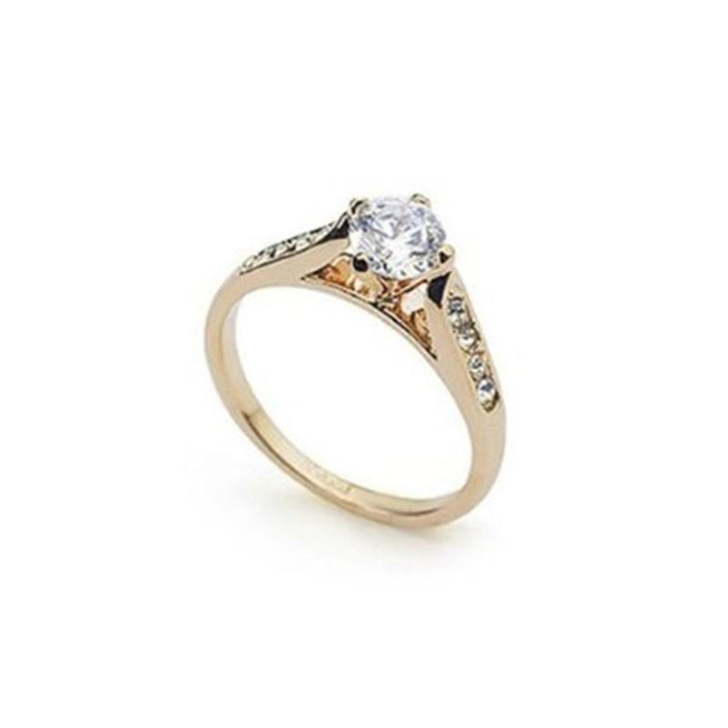 18K Yellow Gold Classic Stone Ring - 1.17 ct