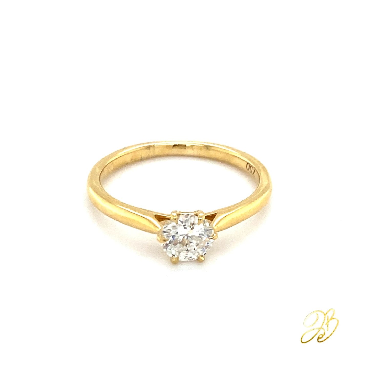 Classic Solitaire 0.50 Ct. Round Shape Diamond 14K Rose Gold Ring