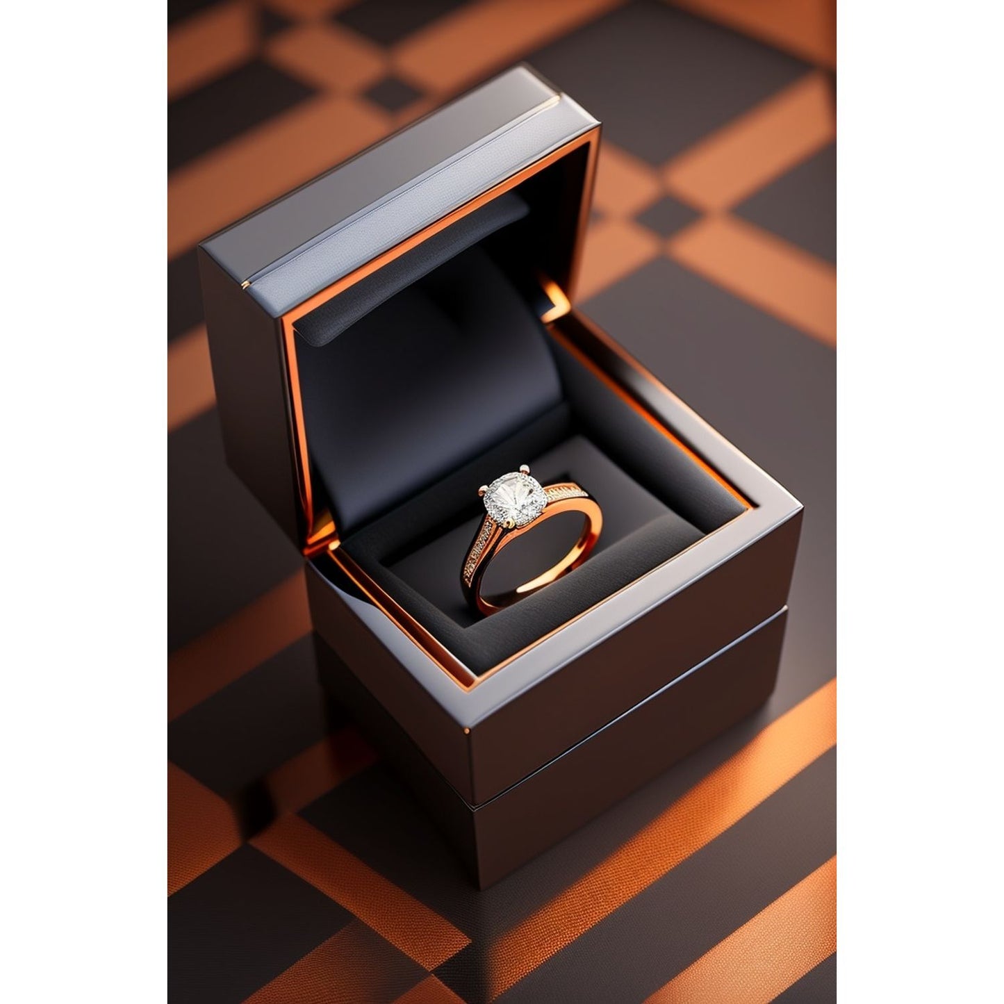 3-Stone Mother of Pearl or Moonstone Engagement Ring