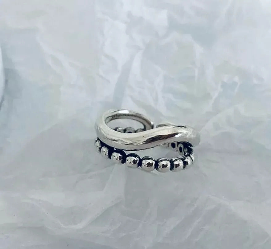 925 Sterling Silver Ring, Adjustable Thumb Ring, Statement Ring, Open Ring, Boho