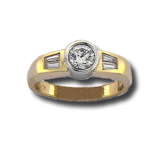 14K Yellow Gold Luxury Diamond Ring - 1.35 ct